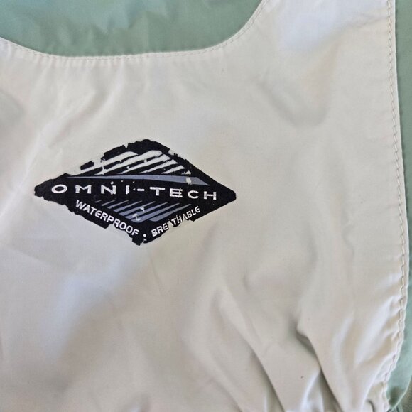 Columbia Womens XL Green Outdoor Hooded Rain Jacket Zip Front - Picture 14 of 16